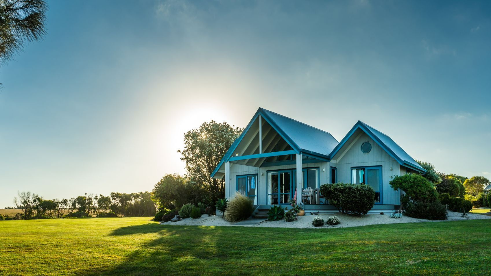 Maison sur herbe