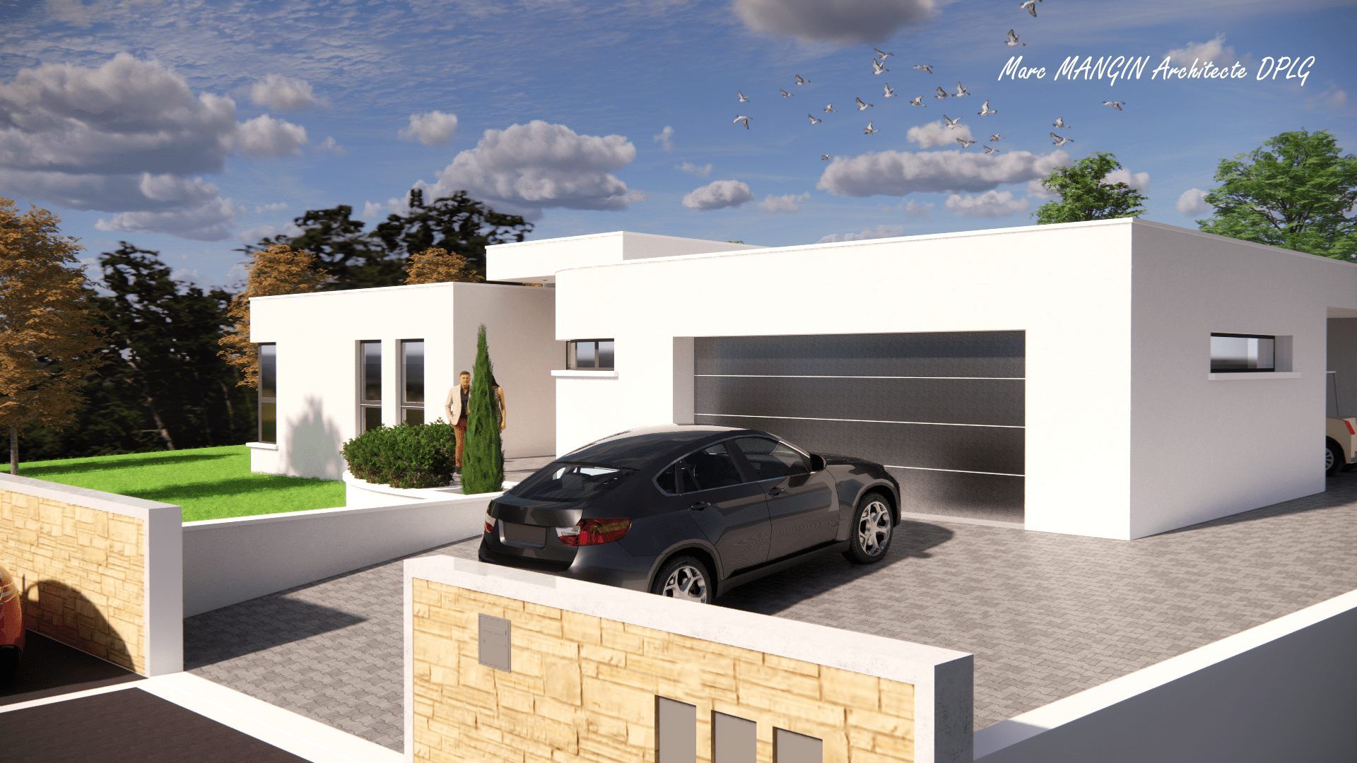 Entrée d'une maison moderne 