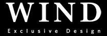 ein schwarz-weißes Logo für Wind exclusive design - Partner und Hersteller von Koke Raumausstattung - Tobias Liebrand - vor Ort in Senden und Lüdinghausen