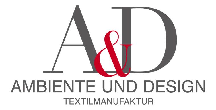 das logo für ambiente und design textilmanufaktur - Partner und Hersteller von Koke Raumausstattung - Tobias Liebrand - vor Ort in Senden und Lüdinghausen