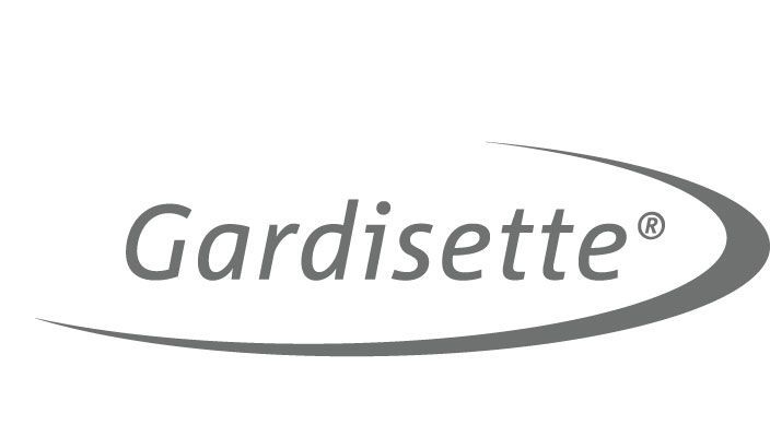 ein graues Logo für gardinette auf weißem Hintergrund - Partner und Hersteller von Koke Raumausstattung - Tobias Liebrand - vor Ort in Senden und Lüdinghausen