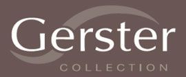 ein Logo für die Gerster-Kollektion auf einem braunen Hintergrund - Partner und Hersteller von Koke Raumausstattung - Tobias Liebrand - vor Ort in Senden und Lüdinghausen