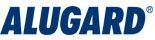 ein blau-weißes Logo für alugard auf weißem Hintergrund - Partner und Hersteller von Koke Raumausstattung - Tobias Liebrand - vor Ort in Senden und Lüdinghausen