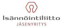 Isännöintiliitto logo with red emblem and gray text, “JÄSENYRITYS” below