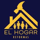 Un logotipo para El Hogar Reformas con un martillo encima de una casa.