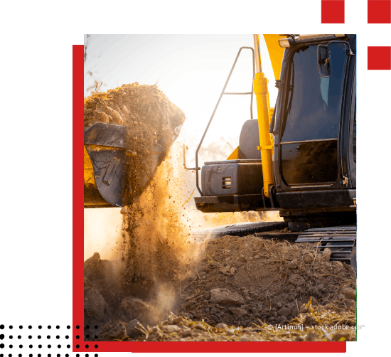 Männe mit Sicherheitshelmen und Bauplan