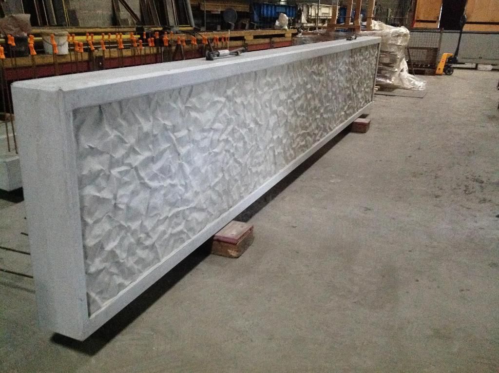 Muret de jardin en béton avec effet matricé