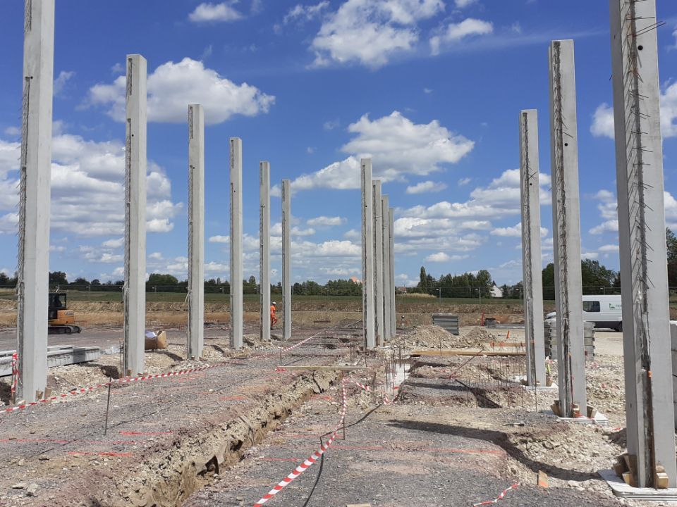 Poutres hautes en béton