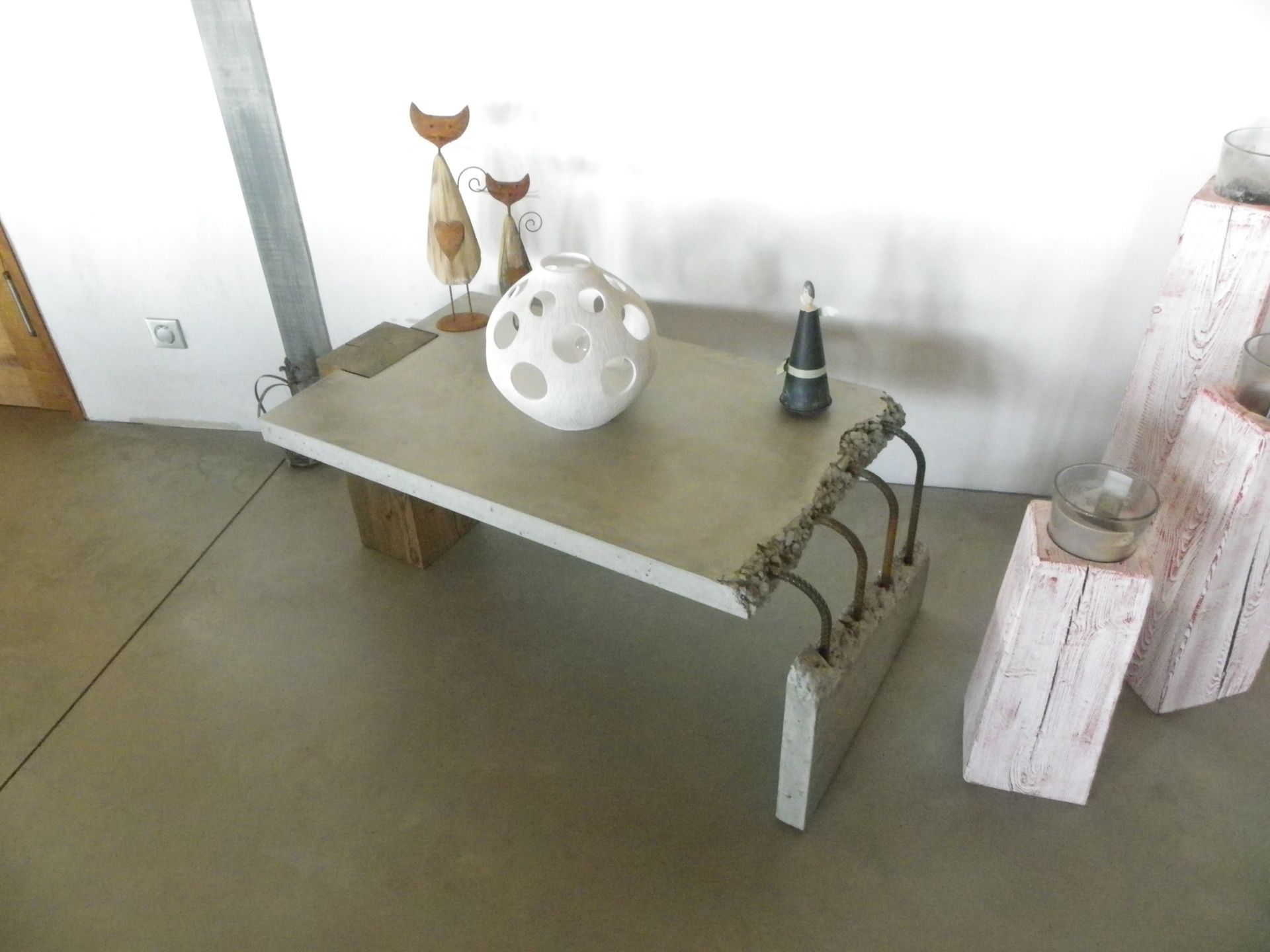 Table basse en béton