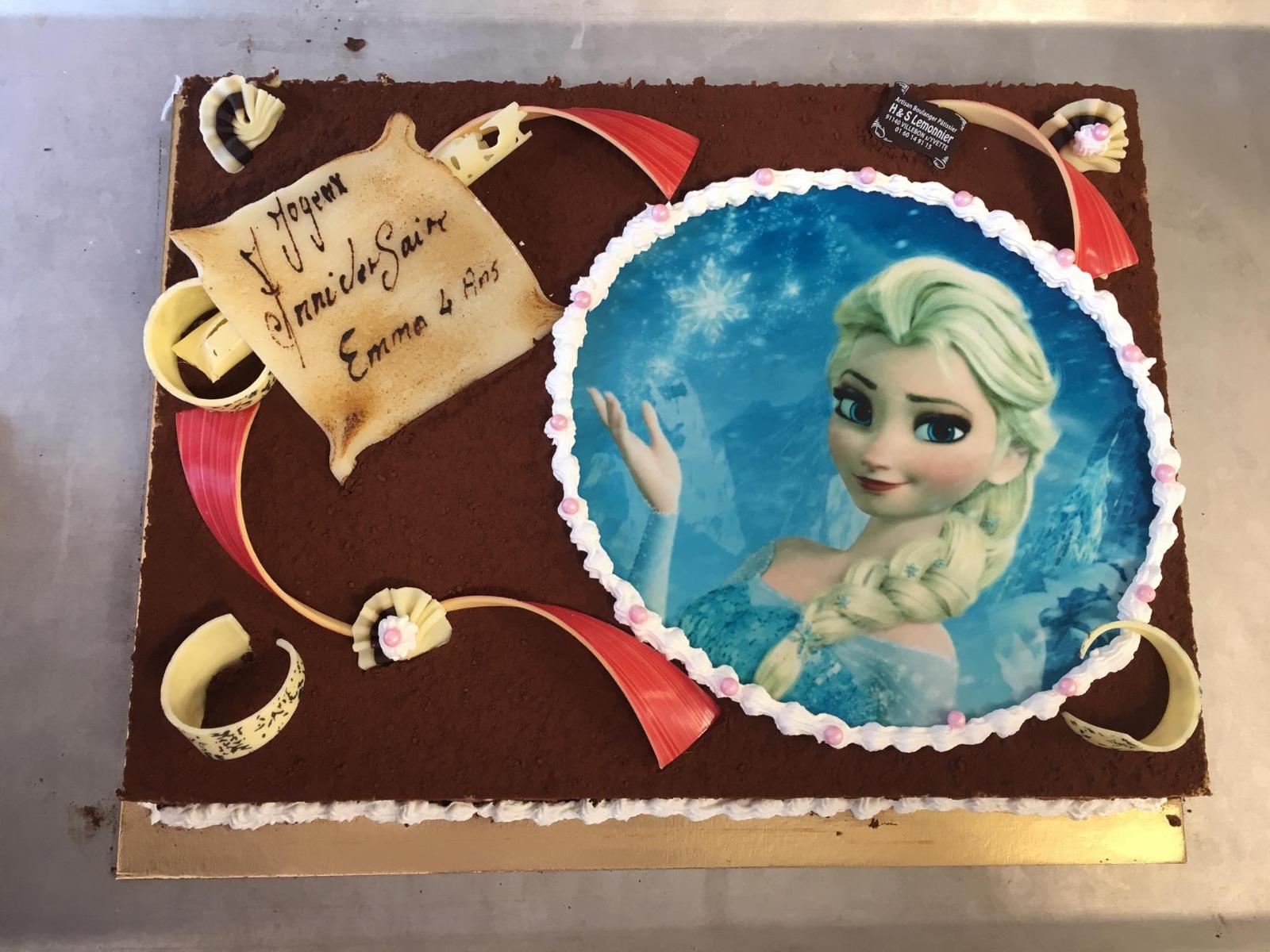 Gâteau d'anniversaire La Reine des Neiges