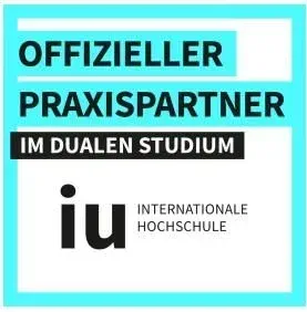 Ein Logo für ein Unternehmen namens IU Internationale Hochschule.