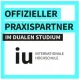 Ein Logo für ein Unternehmen namens IU Internationale Hochschule.