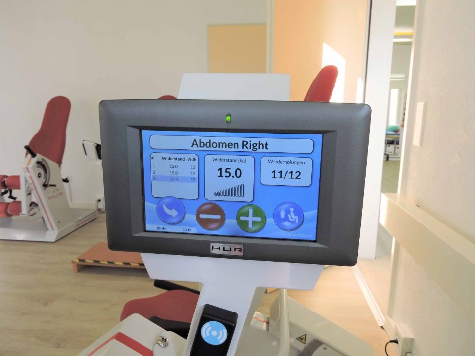 Monitor eines Physiotherapiegeräts