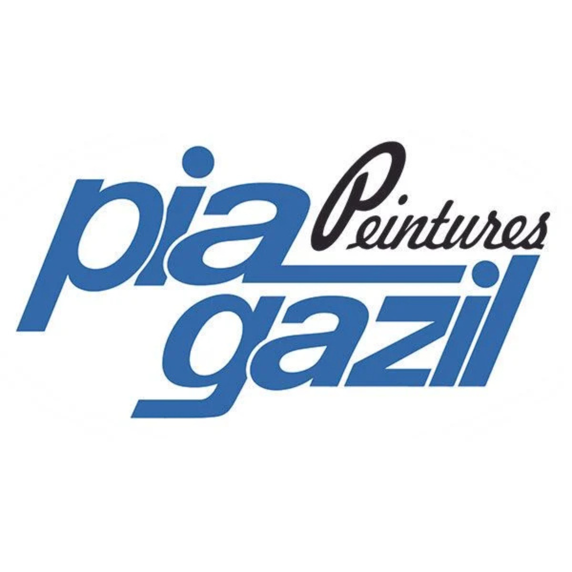 Logo bleu et noir portant l'inscription pia Veintures Gazil