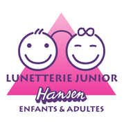 Un logo rose pour lunetterie junior hansen