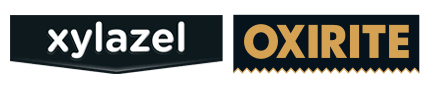Un logotipo de xylazel y oxirite sobre un fondo blanco