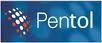El logotipo de Pentol está sobre un fondo azul.