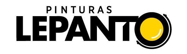 Un logotipo negro y amarillo para Pintura Lepanto.