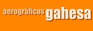 Un fondo naranja con las palabras acrograficos ganesa en letras blancas.