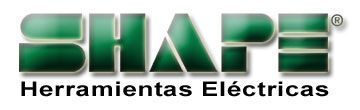 A green and white logo for shape herramientas electricas