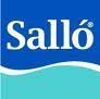 Un logotipo azul y blanco para una empresa llamada salto.