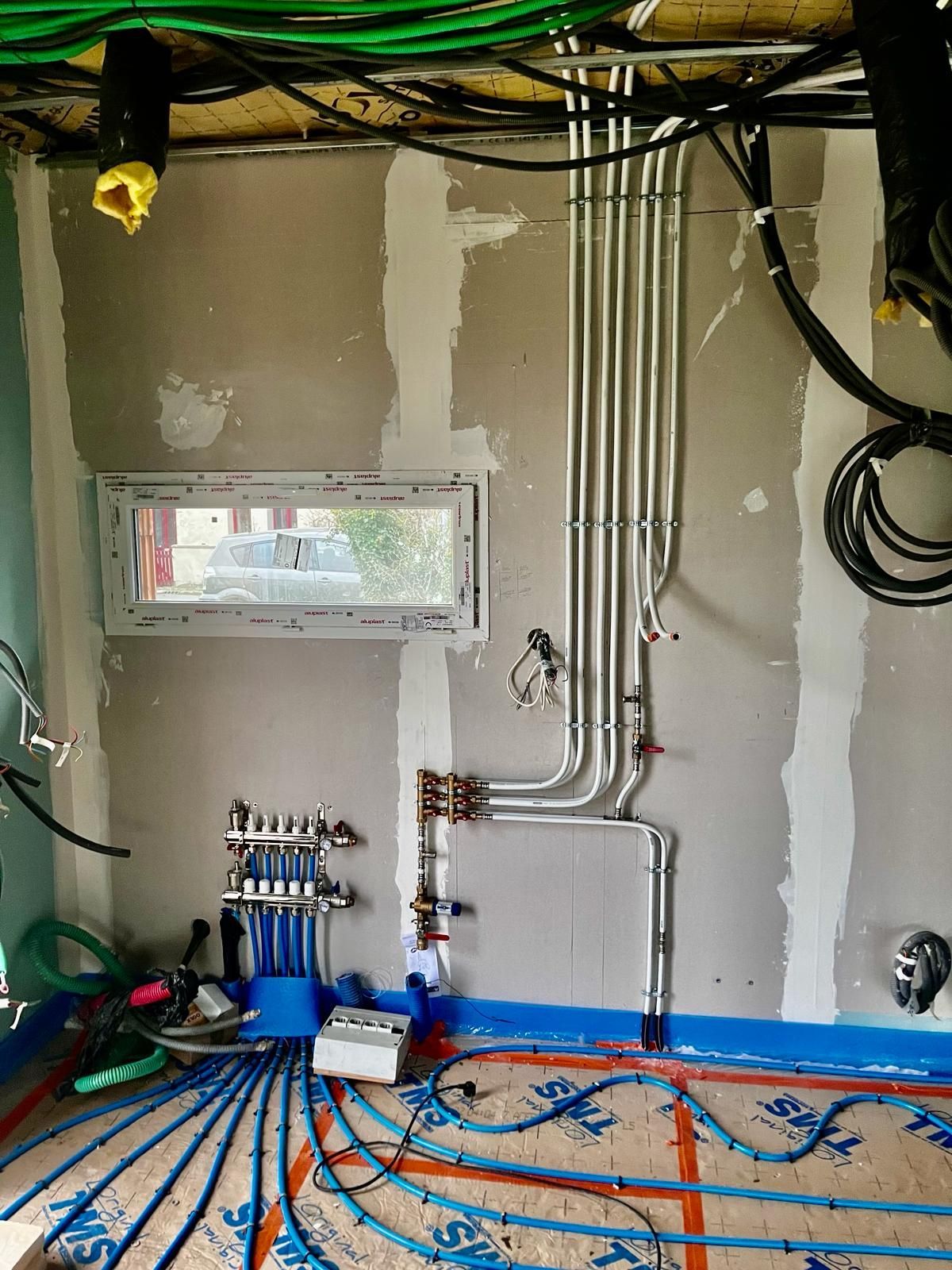 Photo de travaux pour le sol chauffant