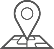 Carte avec une épingle de localisation.