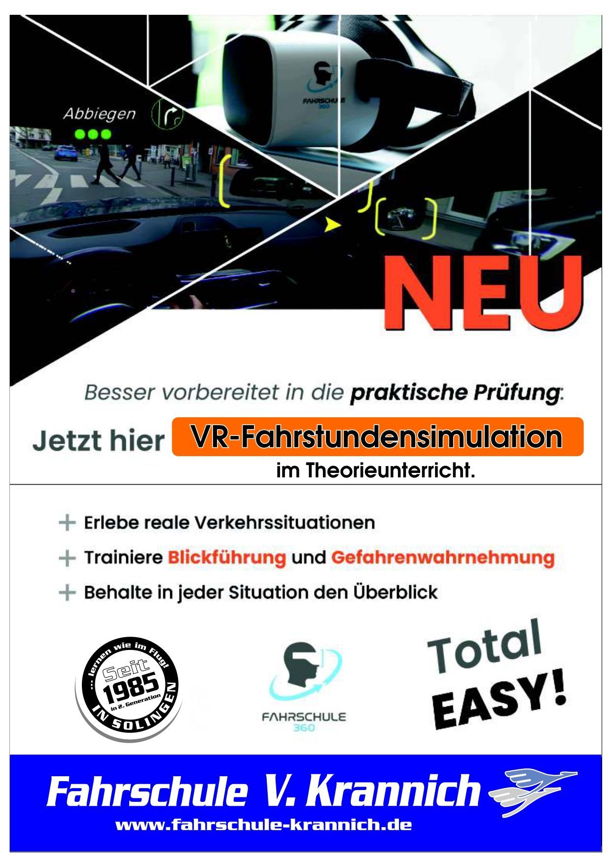 Fahrschule V. Krannich - Führerscheinklasse AM Kraftrad mit max 50 cm3 max. 45 km/h, roter Roller