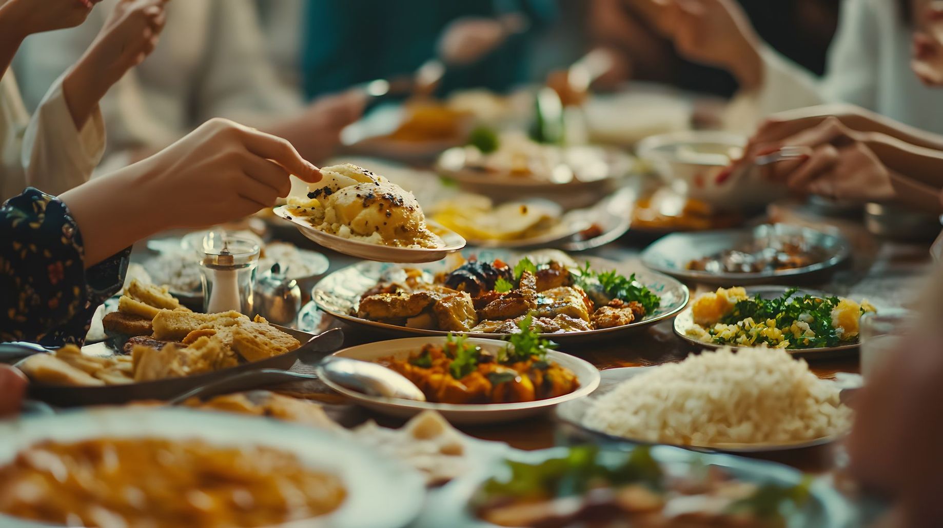 Une table avec de nombreux plats