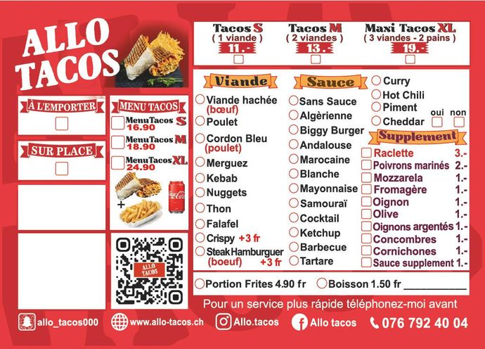 carte - Allo Tacos