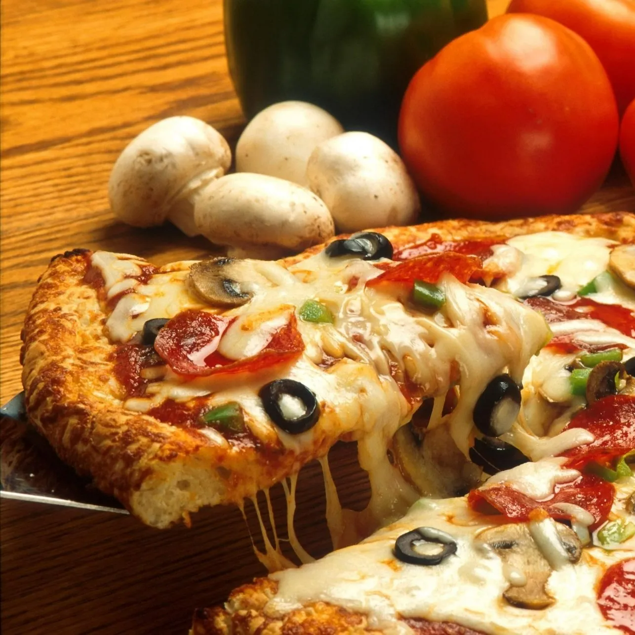 Pizza avec fromage coulant Pizza avec fromage coulant