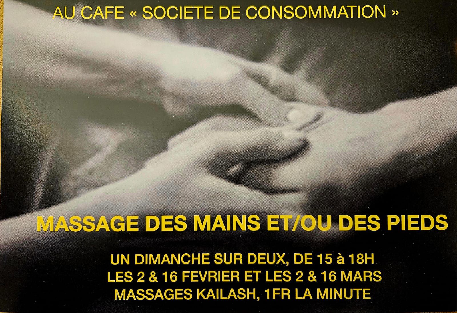 affiche massage des mains