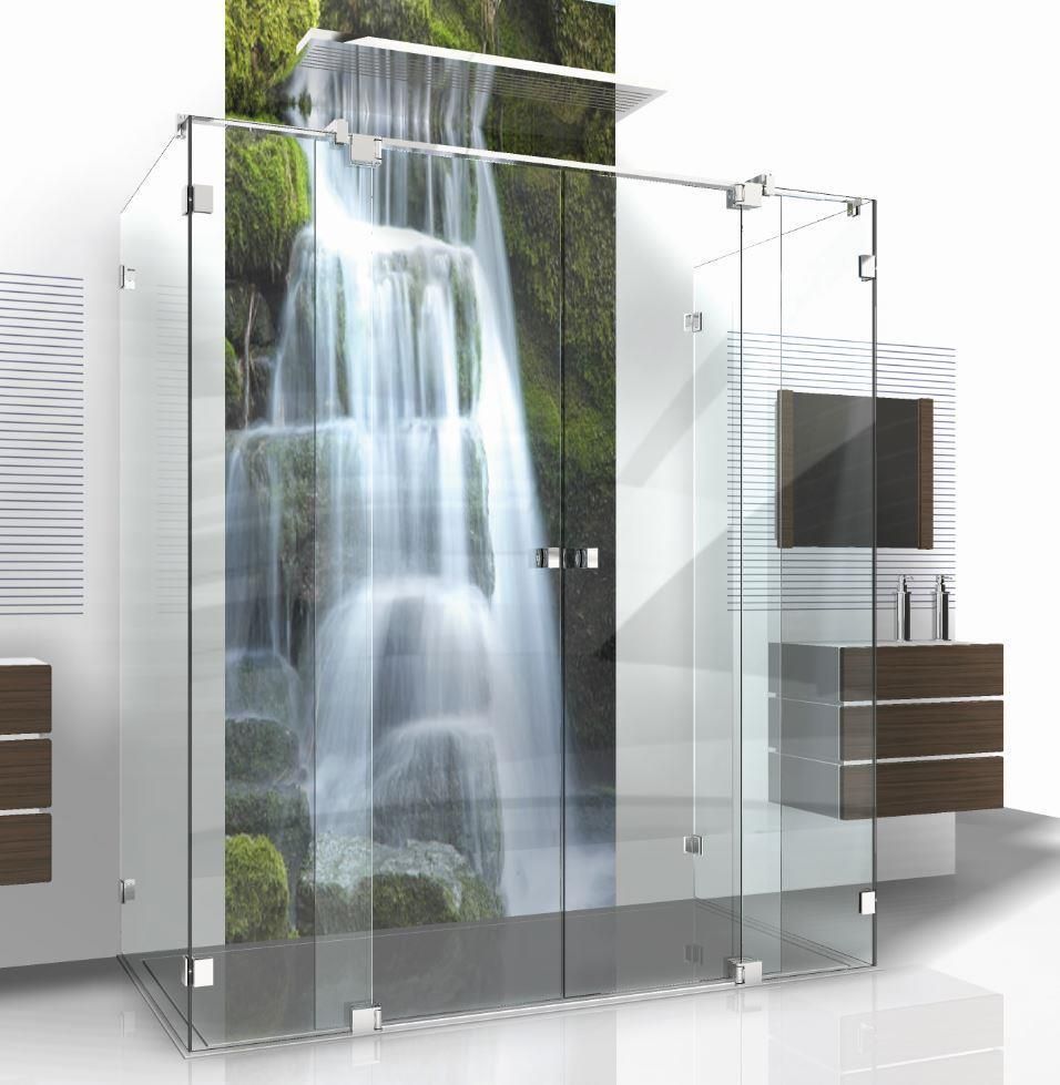 Rahmenlose Glasdusche