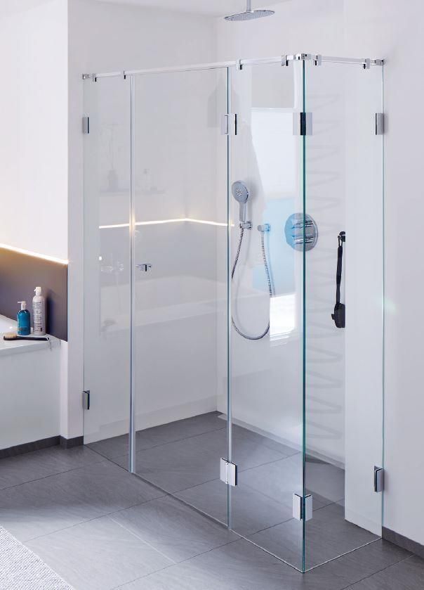 Eckdusche aus Sicherheitsglas