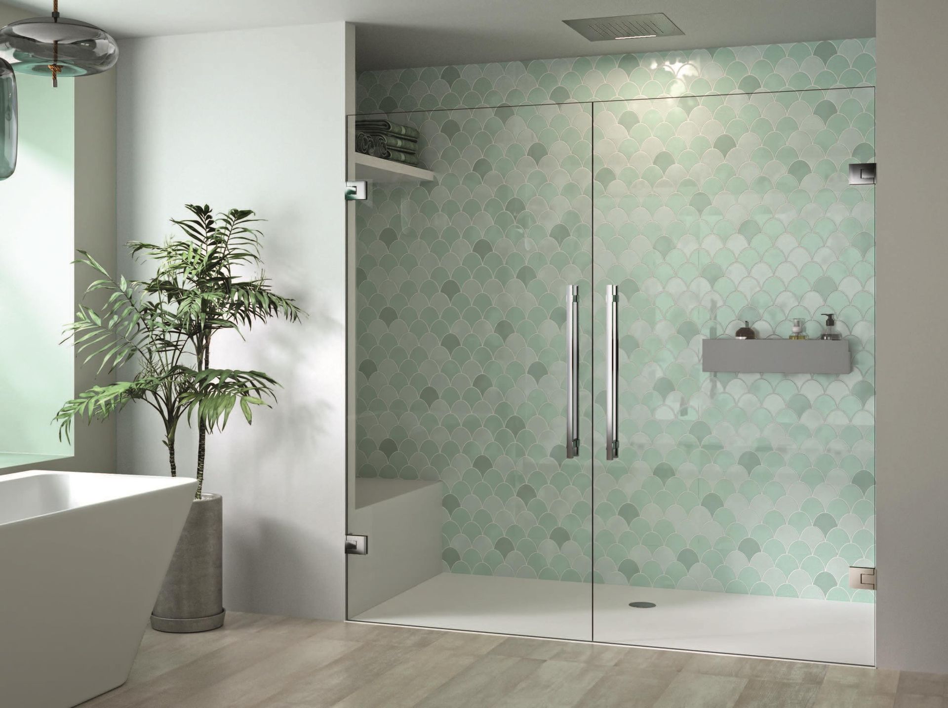 Duschabtrennung aus Glas