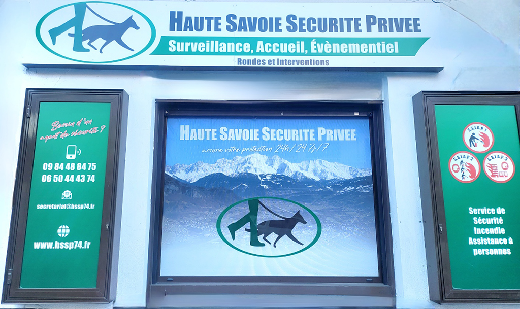 Devanture de Haute Savoie Sécurité Privée