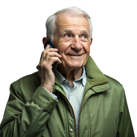 Un homme passe un appel