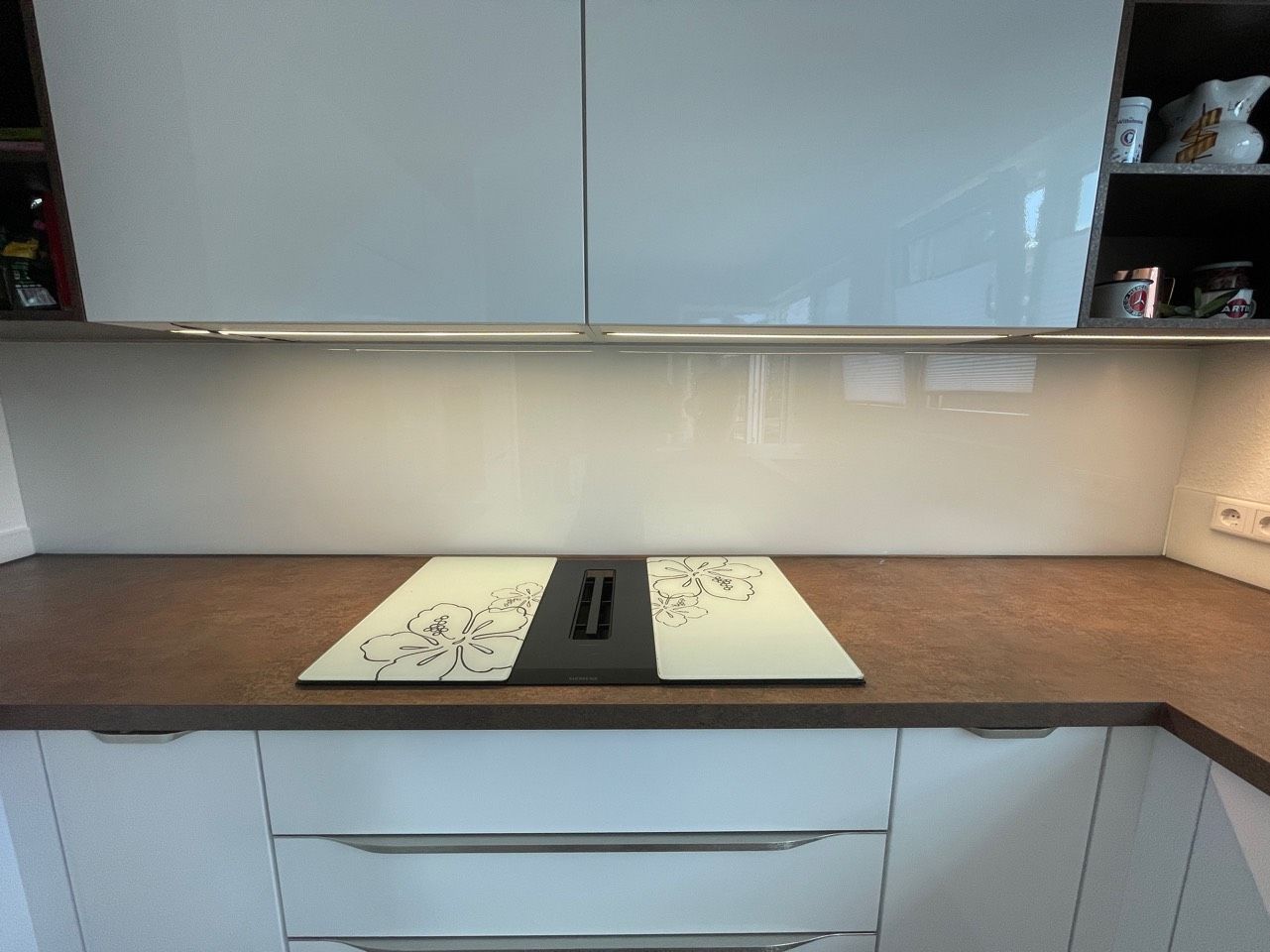 Küchenrückwand aus Glas