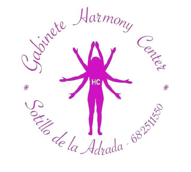 Un logotipo morado para el Gabinete Harmony Center.