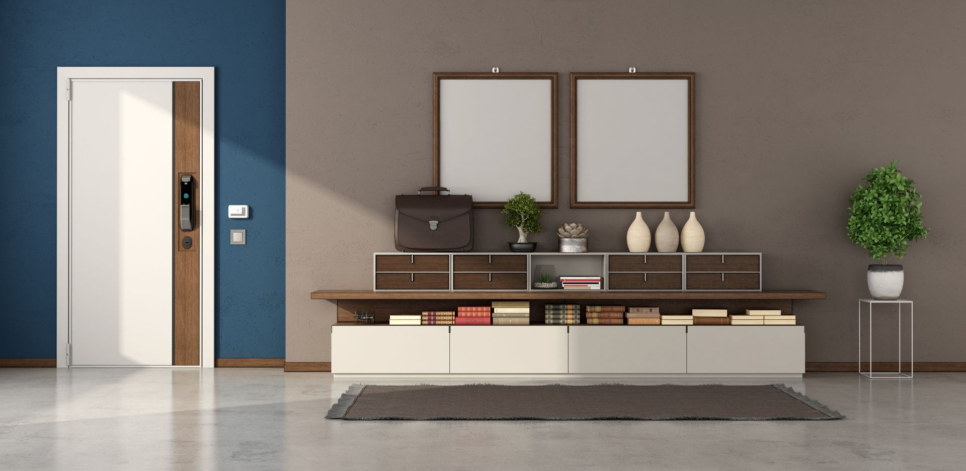 Porte d'entrée depuis l'intérieur d'un logement