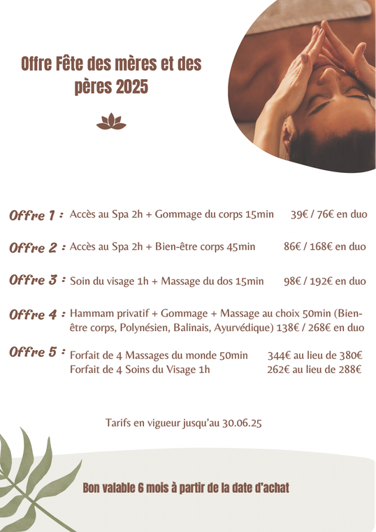 Offres fêtes des mères et fêtes des pères