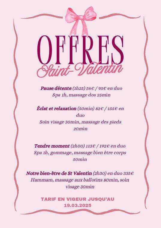 Offres de Saint-Valentin 
