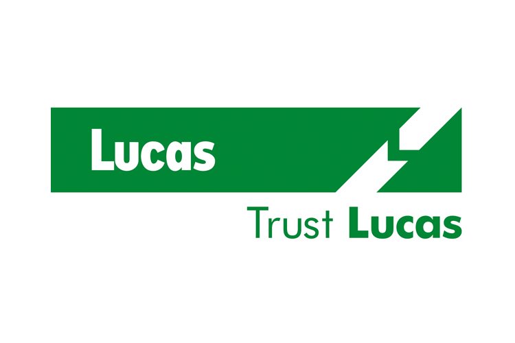 El logotipo de Lucas Trust Lucas es verde y blanco.