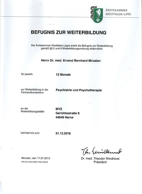 Weiterbildung Zertifikat