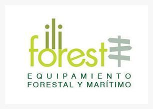 Un logotipo para una empresa llamada equipo forestal y marítimo.