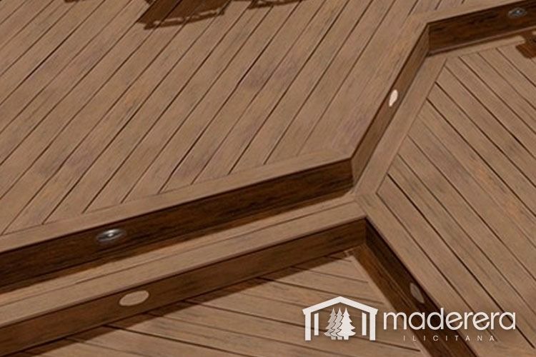 Una plataforma de madera con la palabra madera en la parte inferior