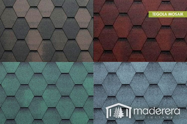 Un collage de cuatro tejas de madera de diferentes colores.