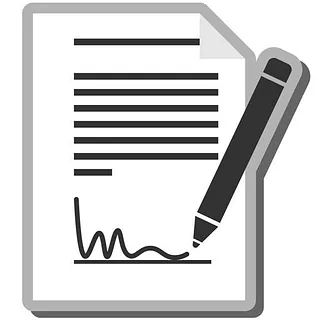 Un bolígrafo está firmando un documento en un trozo de papel.