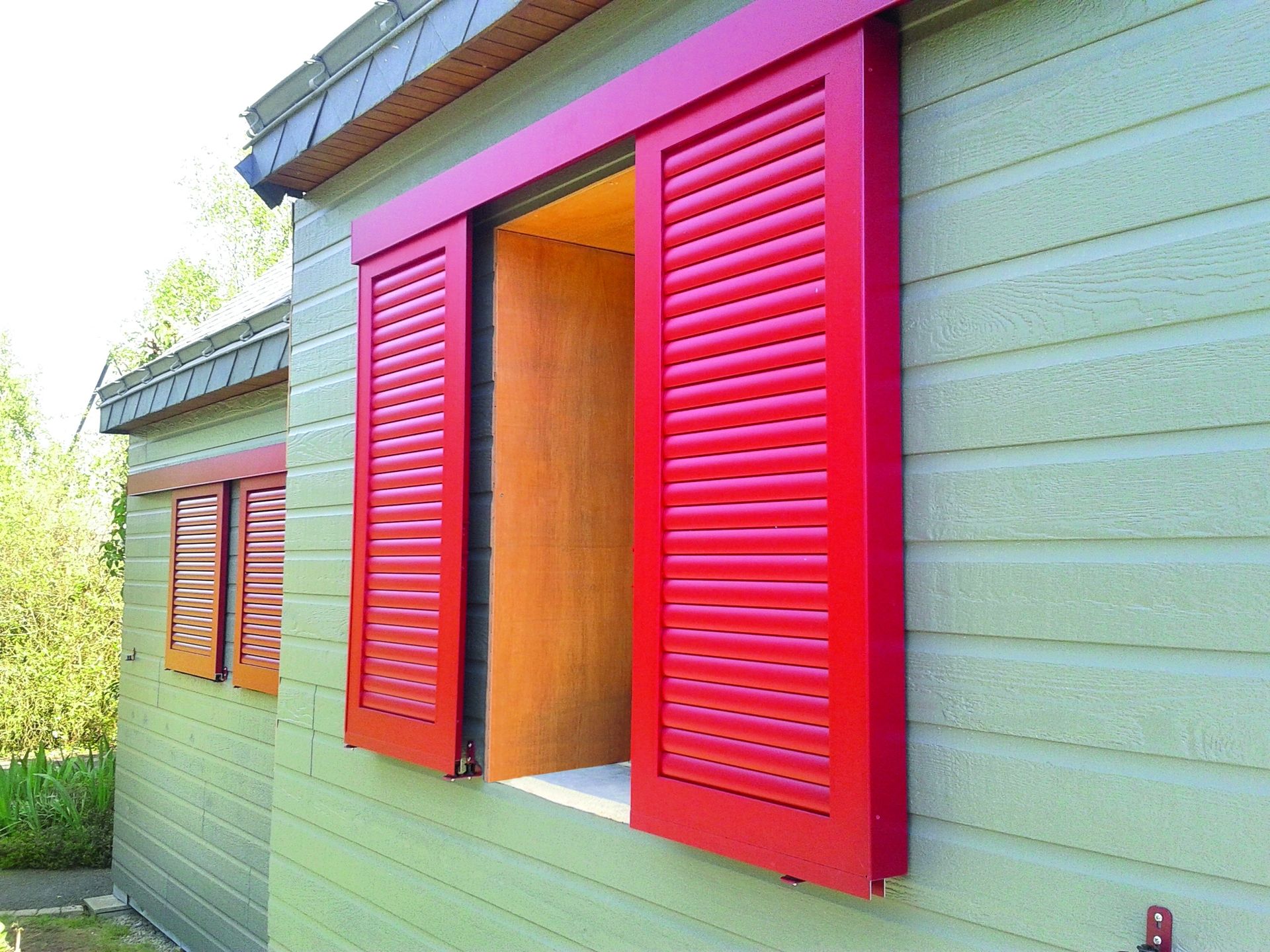 Des volets coulissants en aluminium
