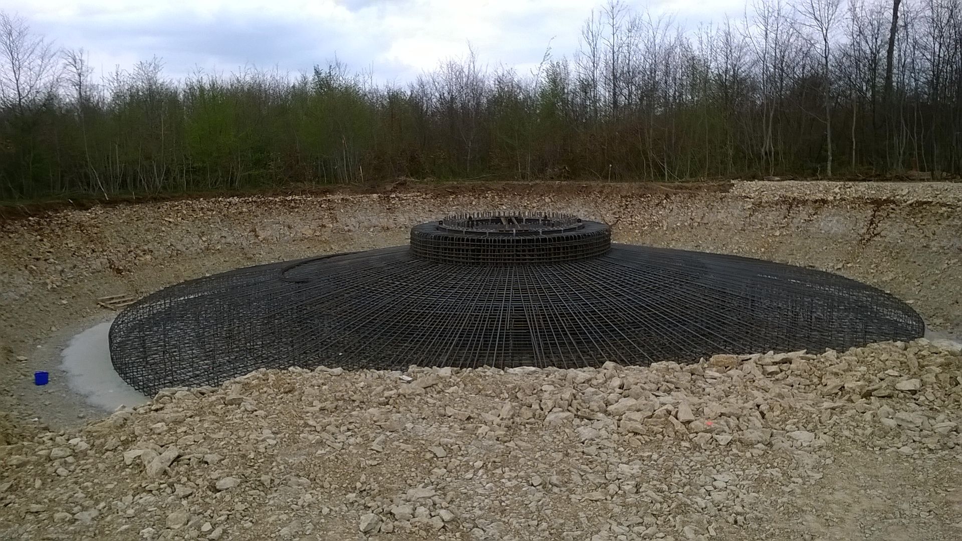 Implantation d'un massif d'éolienne